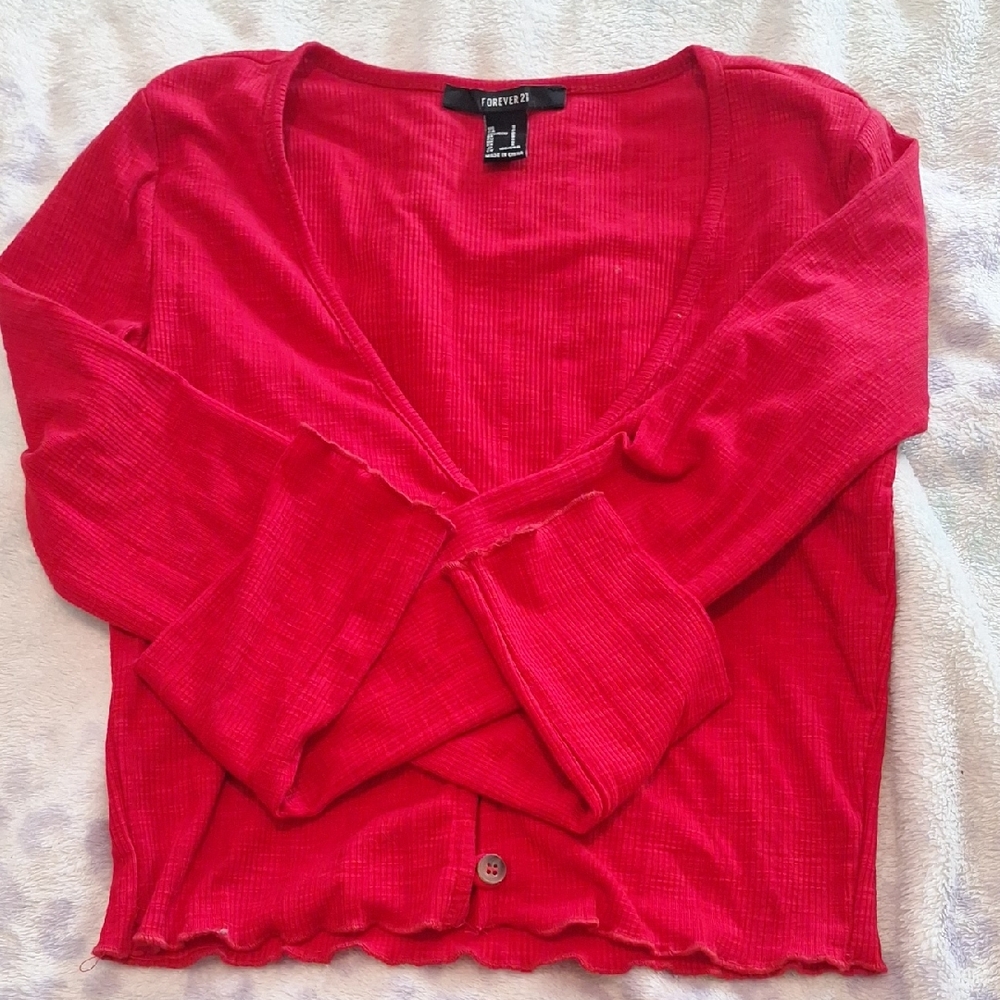 Forever 21 Red Long Sleeve Top
